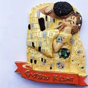 Resim Gustav Klimt "Öpücük" Buzdolabı Mıknatısı - Canlı Çiçek Desenleriyle Oval Avusturyalı Sanatçı Esinlenmiş Mutfak Dekoru, Buzdolabı ve Metal Yüzeyler için Dayanıklı Mıknatıslar, Toplanabilir Sanat Hediyesi, Toplanabilir Mıknatıs | Dekoratif Mıknatıs | Detaylı Sanat Eserleri, Buzdolabı Mıknatısları 
