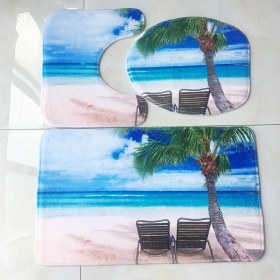 Resim DouranShop No.29 Stili Et Flanel Banyo Kaymaz Kaide Halı + Kapak Tuvalet Kapağı + Banyo Paspas Yıkanabilir Starfower Aksesuarları (Yurt Dışından) 