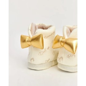 Resim LIVES - Yazı Detaylı Krem Kadın Panduf 