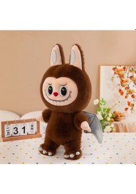 Resim Kahverengi Dragon Labubu Peluş Oyuncak Kanatlı Kuyruklu Seri Labubu Peluş Oyuncak 