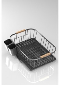 Resim Teknotel Tek Katlı Bulaşıklık Tabaklık Oluklu Tepsi Mat Siyah Kb088 Mat Siyah 