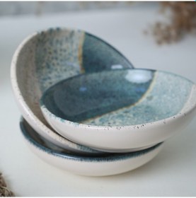 Resim Keramika Colored Halka Sosluk / Çerezlik 13 Cm 6 Adet 19781 