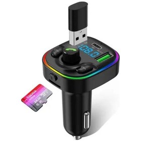 Resim Hornet Çakmaklık Rgb Işıklı Radyo Mp3 Dönüştürücü Transmitter Bluetooth-micro Sd Kart-sarj Özellikli 