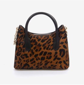 Resim Guess Domitilla Hakiki Deri Kadın El Çantası Hwlo7529760 Leopar 