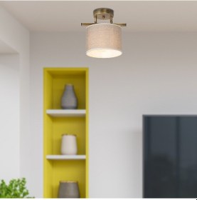 Resim Selina Tekli Eskitme Şapkalı Plafonyer Modern Mutfak Salon Avize 