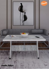 Resim Eliusta Tekerlekli %100 Mdf Masa Bahçe Masası Ofis Sehpası Orta Sehpa 