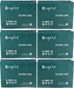 Resim Safir Jel Akü 12 V - 45+ Ah 12.9kg 60 Ah Uyumlu 6'li Set 
