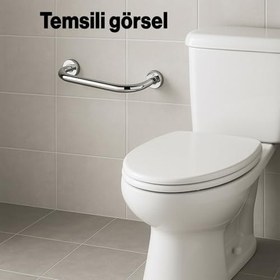 Resim Tutunma Barı 19 Çap 30 cm Paslanmaz Çelik Krom Banyo Tuvalet Güvenlik Destek Aparatı Engelli Tutamağı 