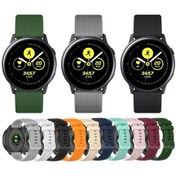 Resim Samsung Galaxy Uyumlu Watch İçin 42mm 20mm Damalı Silikon Saat Bandı Su Ördeği 