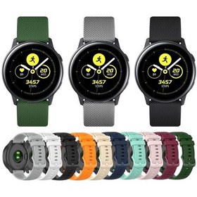 Resim Samsung Galaxy Uyumlu Watch İçin 42mm 20mm Damalı Silikon Saat Bandı Su Ördeği 