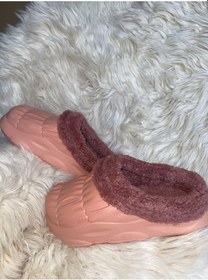 Resim Akınal Bella Ortopedik Ultra Yumuşak Yünlü Unisex Ev Terliği Somon 