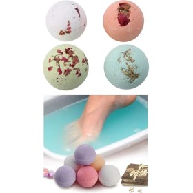 Resim Nadom El Yapımı 7'li Pedikür Terapi Peeling Doğal Nem Bombası Seti Ayak Banyosu Topu Hediye Kutusu 