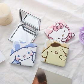 Resim Sanrio Hello Kitty Kompakt Ayna - Sevimli Karikatür Karakterlerle Çift Taraflı Katlanabilir Tasarım (Cinnamoroll, Pompompurin, My Melody) - Taşınabilir Makyaj Aksesuarı, Hayranlar İçin Mükemmel Hediye Fikri 