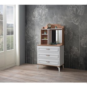 Resim Trend Aynalı 3 Çekmeceli Şifonyer 80x45x151cm Çam 