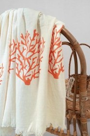 Resim Müslin Peştemal 2 Katlı Organik Havlu Turuncu 