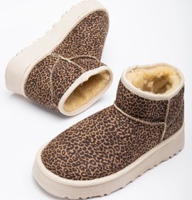 Resim Viola Kalın Taban Bilek Boy Ugg Leopar - Taba-82375 / 38 