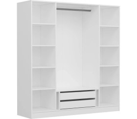 Resim Minar Kale 180CM Giyinme Dolabı - Beyaz 