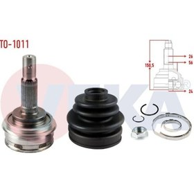 Resim Toyota Corolla E9 1.6i 26x24x56 Uzunluk 150,6 Mm 1987-1993 Aks Kafası Sol-sağ Ön Dış 4341002010 