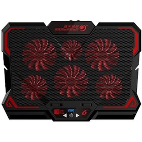 Resim Samdoo "coolcold K38 Taşınabilir 6 Fanlı Sessiz Laptop Soğutucu Standı - Ergonomik Ve Ayarlanabilir" 