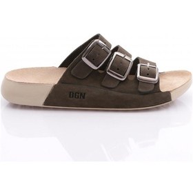 Resim Dgn P29 Kadin Tokali Üç Bantli Terlik P29-1512-R0651 Haki 