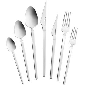 Resim Karaca Elegance New Glacial V2 Platin 12 Kişilik 84 Parça Çatal Kaşık Bıçak Takımı 