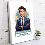 Resim Karikatürlü En İyi Erkek Psikiyatrist Kanvas Tablo 