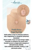 Resim Deniz Doğal Taş Sertifikalı Pembe Kuvars Orjinal ( Taşlar) Doğaltaş Kolye Ucu Gümüş Zincir Dahil 