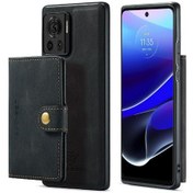 Resim Motorola Moto X30 Pro Kılıfı Mıknatıslı Lüks Çıkarılabilir Cüzdan İş 2'si 1 Arada İşlevsellik 