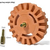 Resim Maiyame 4 İnç Pnömatik Kauçuk Silikon Tekerlek, Kauçuk Kaplama Ve Boya Kaldırıcı, Dayanıklı Malzeme, Verimli Temizleme, 25mm Kalın, Opp Paket 260g 