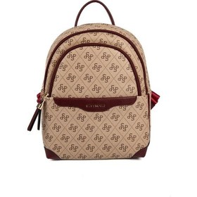 Resim Silver Polo Sp1265 Kadın Sırt Çantası Monogram Koyu Bej-bordo 