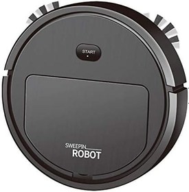 Resim Ev Temizleme Makinesi için 3'ü 1 Arada Akıllı Robot Süpürge Otomatik Süpürge, Siyah 
