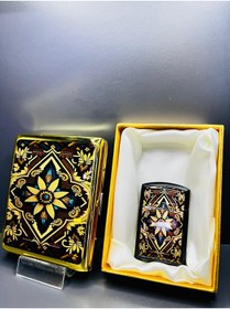 Resim doğan hediyelik Sigara Tabakası ve Çakmak Hediyelik Set 