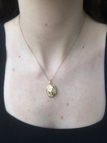 Resim Kapaklı Ay Yıldız Vintage Kolye 