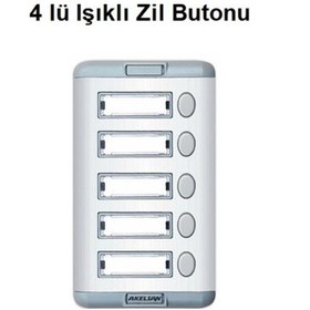 Resim 4 Lü Işıklı Zil Butonu 
