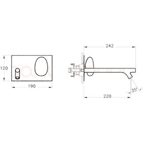Resim VitrA İstanbul A42231 Ankastre Lavabo Bataryası Krom 