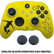 Resim Xbox Series S/seris X 9.nesil Uyumlu Desenli Oyuncu Kolu Silikon Kılıf +analog Silikon Futbol Soccer 