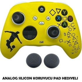 Resim Xbox Series S/seris X 9.nesil Uyumlu Desenli Oyuncu Kolu Silikon Kılıf +analog Silikon Futbol Soccer 