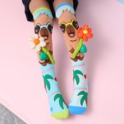 Resim Çocuklar için üç boyutlu çiçek ve kapibara desenli diz üstü çorap çifti, günlük giyim, parti kıyafetleri ve tatil hediyesi için ideal, Eğlenceli Çoraplar, Renkli Uzun Çoraplar, Komik Diz Üstü Çoraplar, Oyunbaz Aksesuarlar, Yenilikçi Desenler, Yumuşak Kumaş, Sadece Elde Yıkama, Kız Çocukları İçin Çoraplar 