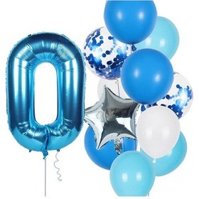 Resim Mavi Erkek Kız İlk Doğum Günü Balonları 12 Adet Pembe Mavi Numarası Doğum Günü Dekorasyonu 1, 2, 3, 4, 5, 6, 7, 8, 9 Yıl 0 Set 