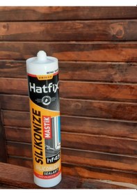 Resim 5 Adet Hatfix Silikonize Beyaz Mastik 450gr Hf-450 