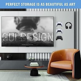 Resim Game Controller Wall Mount Black Controller Bracket Stand for PS5/PS4/Xbox One/PS VR2 Wall Mount Holder Support organizer 