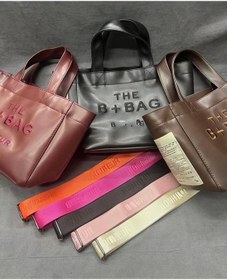 Resim Gesshop Kadın Kanvas Deri El Omuz Çanta Kahverengi 