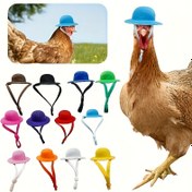 Resim 2025'te yeni, fermuarlı eğlenceli tavuk şapkası - çeşitli tavuk türleri için uygun, kümes hayvanlarını korumak için dayanıklı polyester elyaf kask 