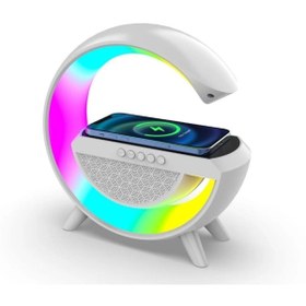Resim Genel Markalar Kablosuz Şarj Aleti Masa Lambası Bluetooth Hoparlör Speaker Gece Lambası Led G Lamba 