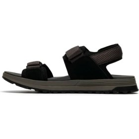 Resim Clarks %82 Polyester, %18 Inek Derisi Siyah Erkek Sandalet Atl Trek River 