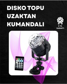 Resim Kompakt Tasarımlı, Döner Renkli Led Disko Topu - Ev Ve Profesyonel Kullanım 