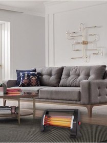 Resim End ELEKTRİKLİ 3 CAMLI DEVRİLME EMNİYETLİ 1500W QUARTZ AYAK ISITICISI 