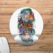 Resim Pixxa Studio Ghibli Bilek Destekli Mousepad Model - 6 Oval 