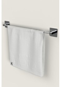 Resim Karteya Yapışkanlı Gümüş Rulo Ve Uzun Havluluk Wc Kağıtlık Ve Fön Askısı Havluluk Banyo Mutfak 4'lü Set Krom 