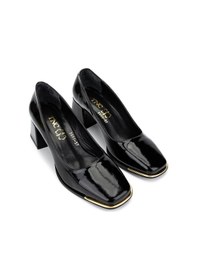 Resim Tamer Tanca Kadın Hakiki Deri Siyah Rugan Topuklu Ayakkabı 1081 2000 Bn Ayk Y25 Sıyah Rgn Siyah 